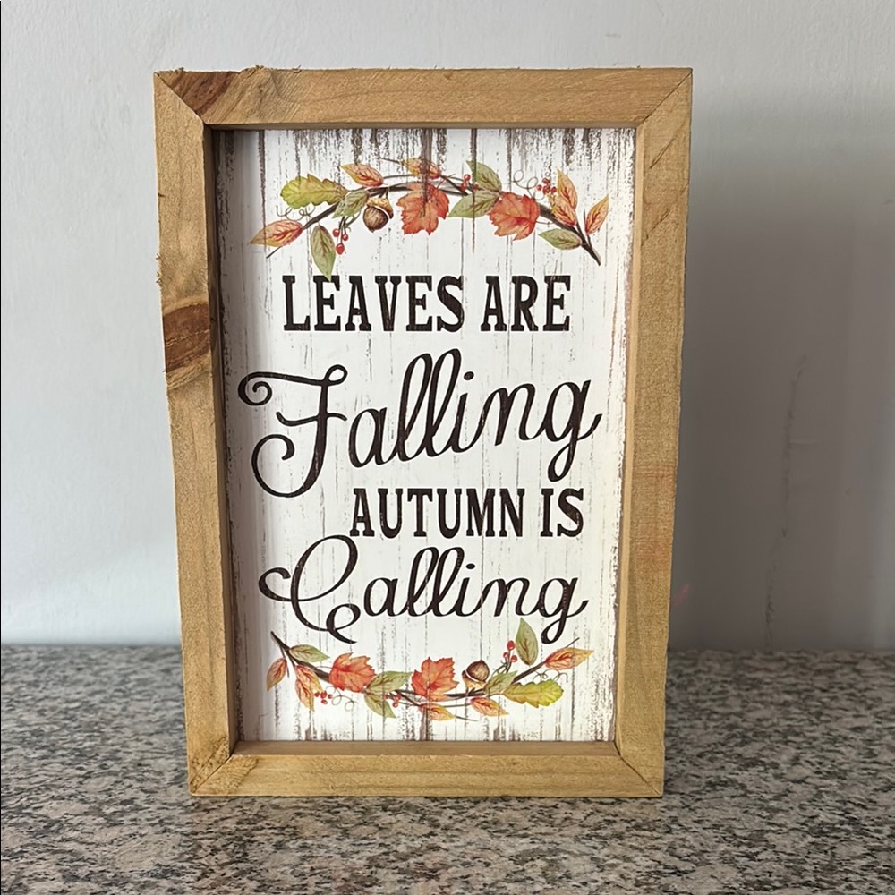 Autumn Leaves Decorative Sign